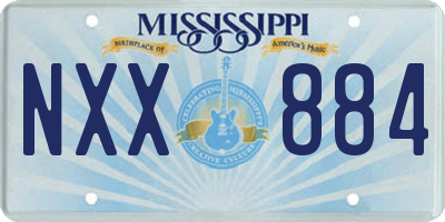 MS license plate NXX884