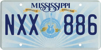 MS license plate NXX886
