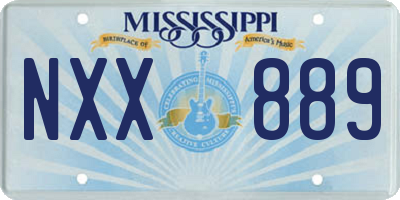 MS license plate NXX889