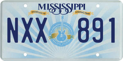MS license plate NXX891