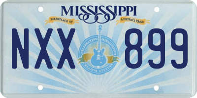 MS license plate NXX899