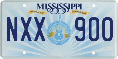 MS license plate NXX900
