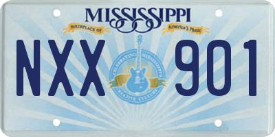 MS license plate NXX901