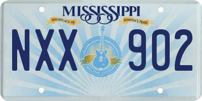 MS license plate NXX902