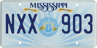 MS license plate NXX903