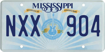 MS license plate NXX904