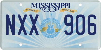 MS license plate NXX906