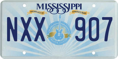 MS license plate NXX907