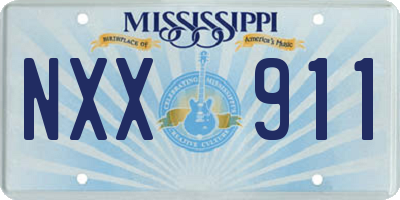MS license plate NXX911