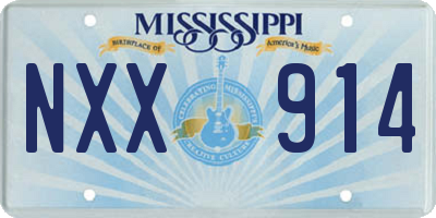 MS license plate NXX914