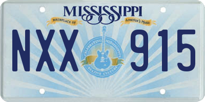 MS license plate NXX915