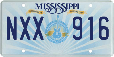 MS license plate NXX916