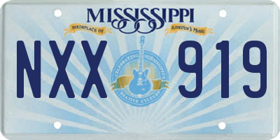 MS license plate NXX919