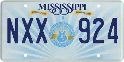 MS license plate NXX924