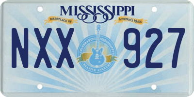 MS license plate NXX927