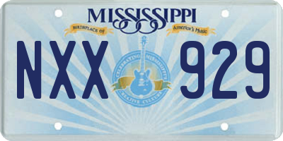 MS license plate NXX929