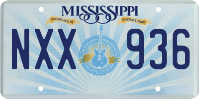 MS license plate NXX936
