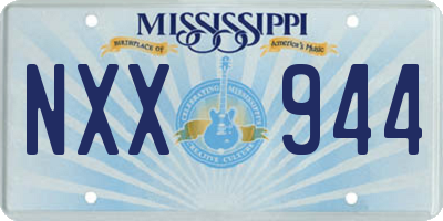 MS license plate NXX944