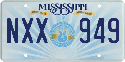 MS license plate NXX949