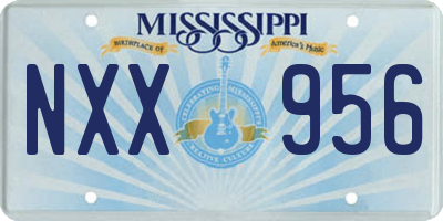 MS license plate NXX956