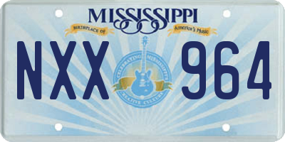 MS license plate NXX964