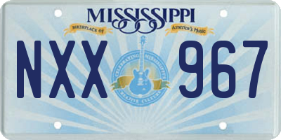 MS license plate NXX967
