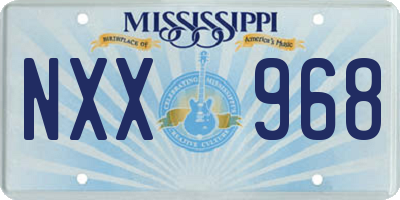 MS license plate NXX968
