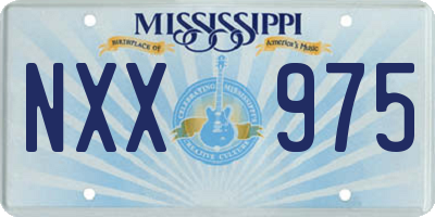 MS license plate NXX975