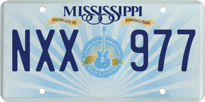 MS license plate NXX977