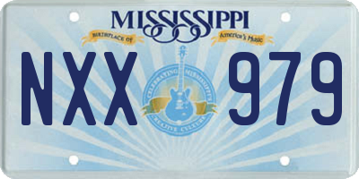 MS license plate NXX979