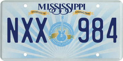 MS license plate NXX984