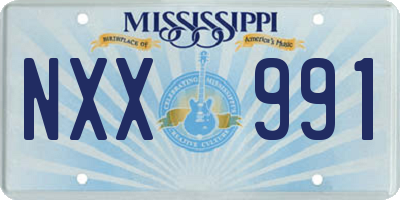 MS license plate NXX991
