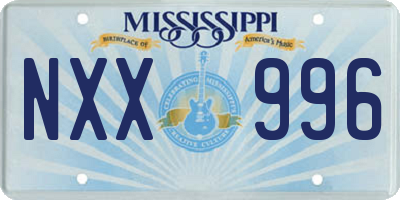 MS license plate NXX996