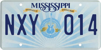MS license plate NXY014