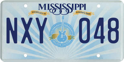 MS license plate NXY048