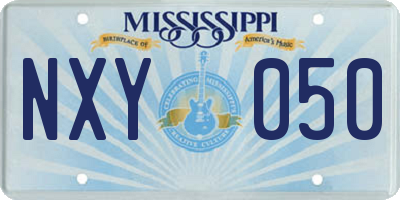 MS license plate NXY050
