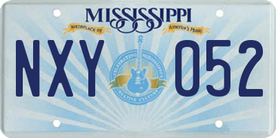 MS license plate NXY052