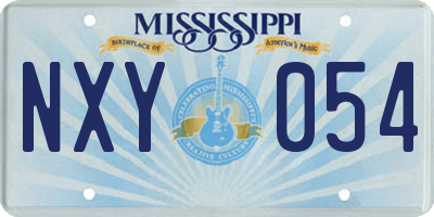 MS license plate NXY054