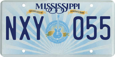 MS license plate NXY055