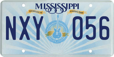 MS license plate NXY056