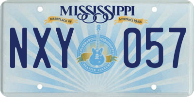 MS license plate NXY057