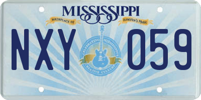 MS license plate NXY059