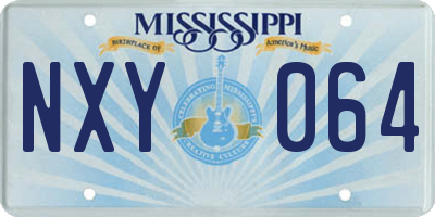 MS license plate NXY064