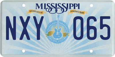 MS license plate NXY065