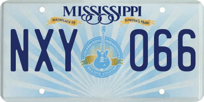MS license plate NXY066