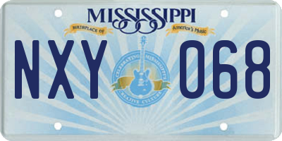 MS license plate NXY068