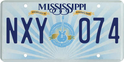 MS license plate NXY074
