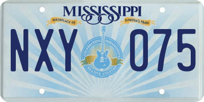 MS license plate NXY075