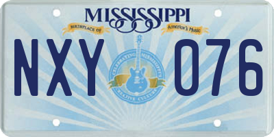 MS license plate NXY076