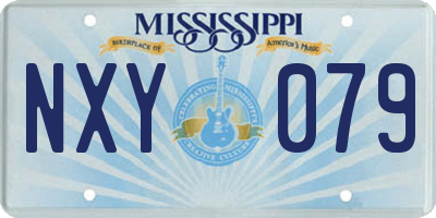 MS license plate NXY079